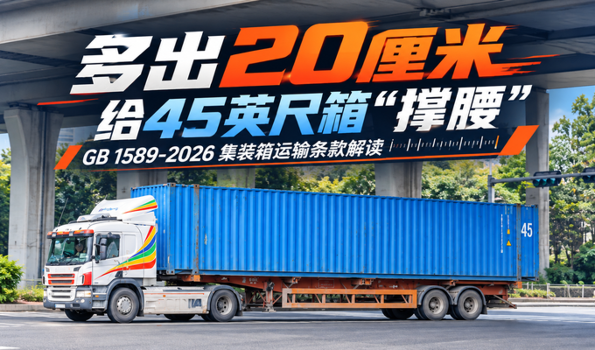多出20厘米 给45英尺箱“撑腰”:GB 1589-2026集装箱运输条款解读