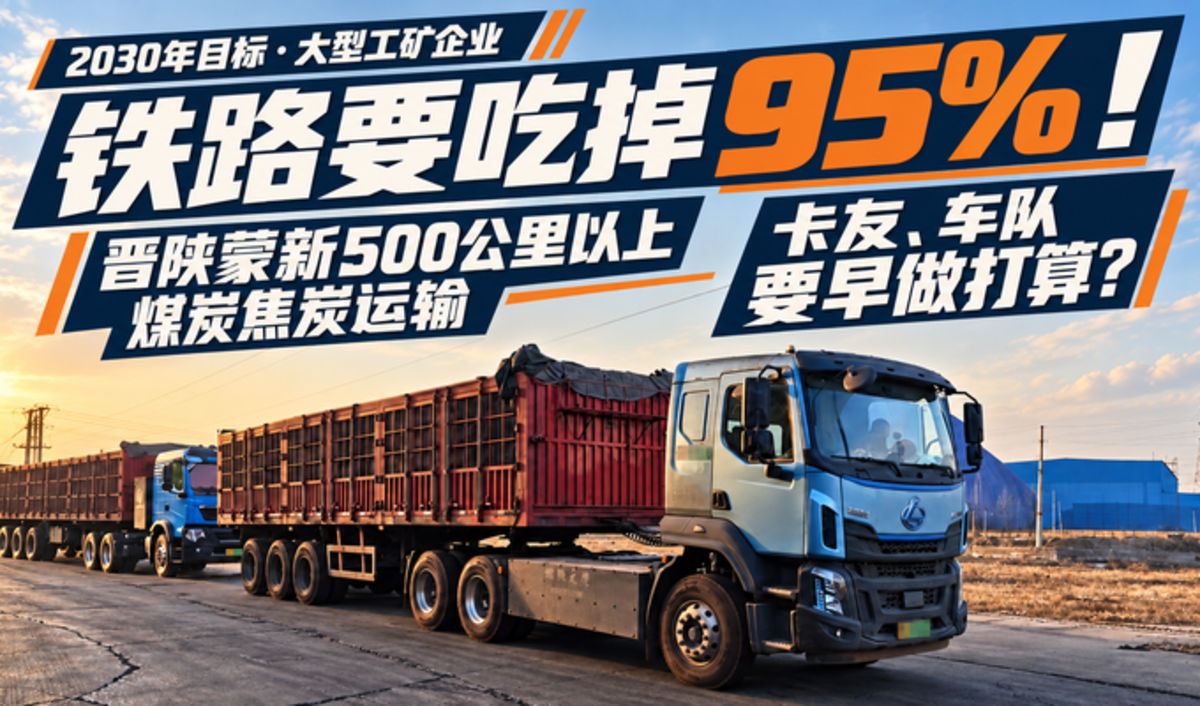 大型工矿企业500公里以上煤炭 2030年铁路占95%!晋陕蒙新卡友早打算?