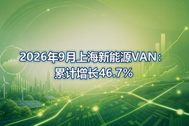2026年9月上海新能源VAN：累计增长46.7%