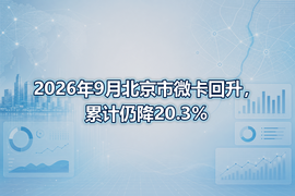 2026年9月北京市微卡回升,累计仍降20.3%
