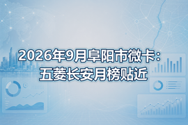 2026年9月阜阳市微卡：五菱长安月榜贴近