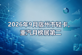 2026年9月宿州市轻卡，重汽月榜居第二