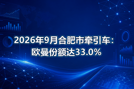 2026年9月合肥市牵引车:欧曼份额达33.0%