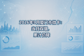 2026年9月厦门市微卡：当月双增，累计仍降