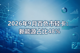 2026年9月百色市轻卡:新能源占比48%