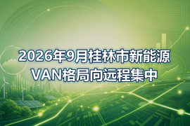 2026年9月桂林市新能源VAN格局向远程集中