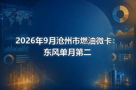 2026年9月沧州市燃油微卡：东风单月第二