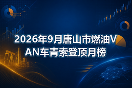 2026年9月唐山市燃油VAN车青索登顶月榜