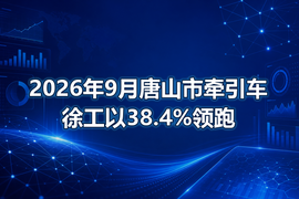 2026年9月唐山市牵引车徐工以38.4%领跑
