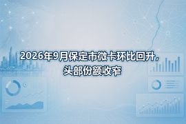 2026年9月保定市微卡环比回升,头部份额收窄