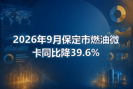2026年9月保定市燃油微卡同比降39.6%