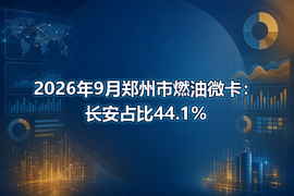 2026年9月郑州市燃油微卡：长安占比44.1%
