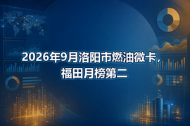 2026年9月洛阳市燃油微卡，福田月榜第二