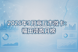 2026年9月商丘市微卡：福田领跑月榜