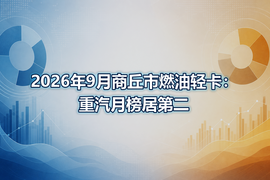 2026年9月商丘市燃油轻卡：重汽月榜居第二
