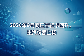 2026年9月商丘市轻卡回升，重汽份额上扬