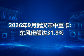 2026年9月武汉市中重卡：东风份额达31.9%