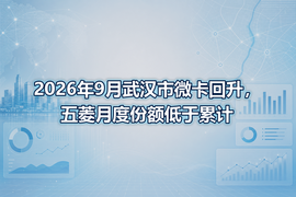2026年9月武汉市微卡回升，五菱月度份额低于累计