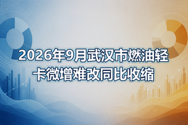2026年9月武汉市燃油轻卡微增难改同比收缩