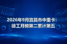 2026年9月宜昌市中重卡：徐工月榜第二累计第五