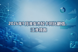2026年9月淮安市轻卡同比翻倍，江淮领跑