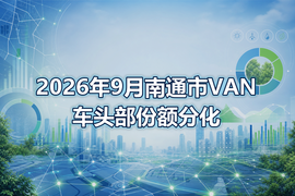 2026年9月南通市VAN车头部份额分化