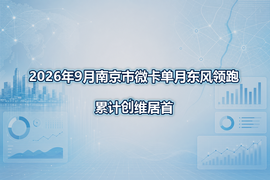 2026年9月南京市微卡单月东风领跑，累计创维居首
