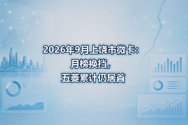 2026年9月上饶市微卡：月榜换挡，五菱累计仍居首