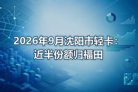 2026年9月沈阳市轻卡：近半份额归福田