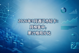 2026年9月通辽市轻卡：月榜集中，累计格局分化
