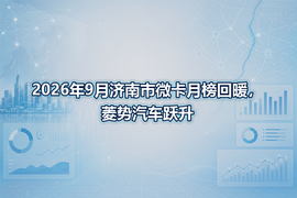 2026年9月济南市微卡月榜回暖,菱势汽车跃升