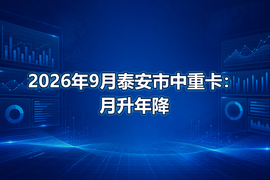 2026年9月泰安市中重卡：月升年降