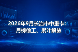 2026年9月长治市中重卡：月榜徐工、累计解放