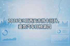 2026年9月西安市微卡回升,菱势汽车月榜第四