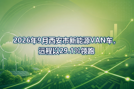 2026年9月西安市新能源VAN车，远程以29.1%领跑