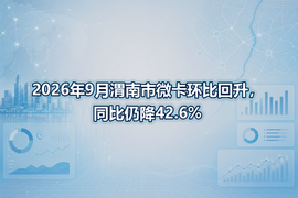 2026年9月渭南市微卡环比回升,同比仍降42.6%