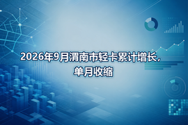 2026年9月渭南市轻卡累计增长，单月收缩