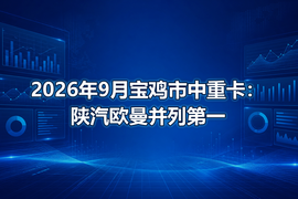 2026年9月宝鸡市中重卡:陕汽欧曼并列第一