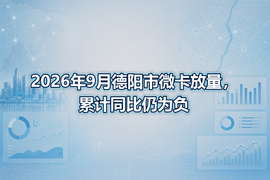 2026年9月德阳市微卡放量,累计同比仍为负