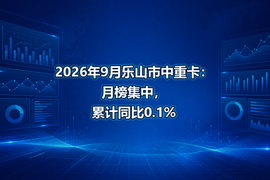2026年9月乐山市中重卡：月榜集中，累计同比0.1%