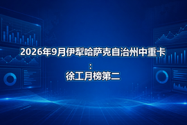 2026年9月伊犁哈萨克自治州中重卡:徐工月榜第二