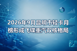 2026年9月昆明市轻卡月榜形成飞碟重汽双核格局