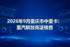 2026年9月重庆市中重卡:重汽解放竞逐榜首